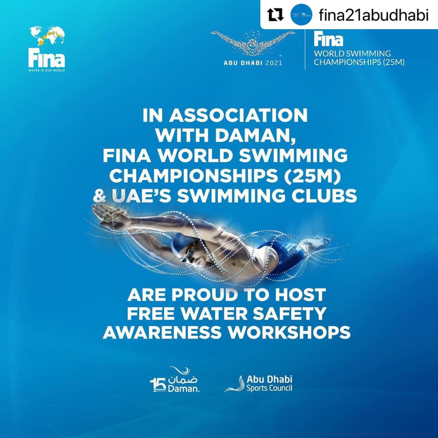 In association with daman FINA World Swimming Championships (25m) & UAE's swimming clubs 